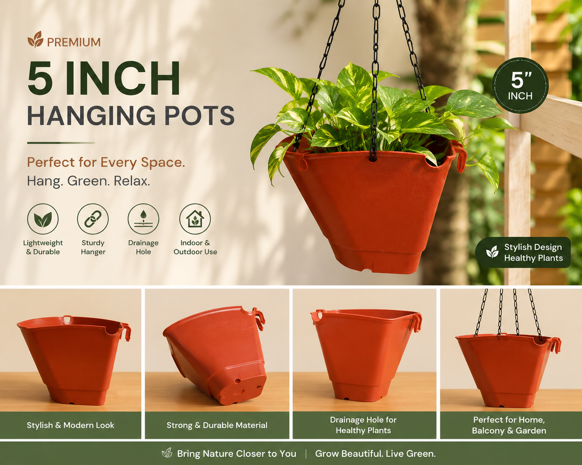 5 Inch Hanging Pot