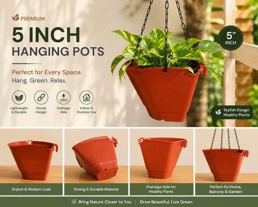 5 Inch Hanging Pot