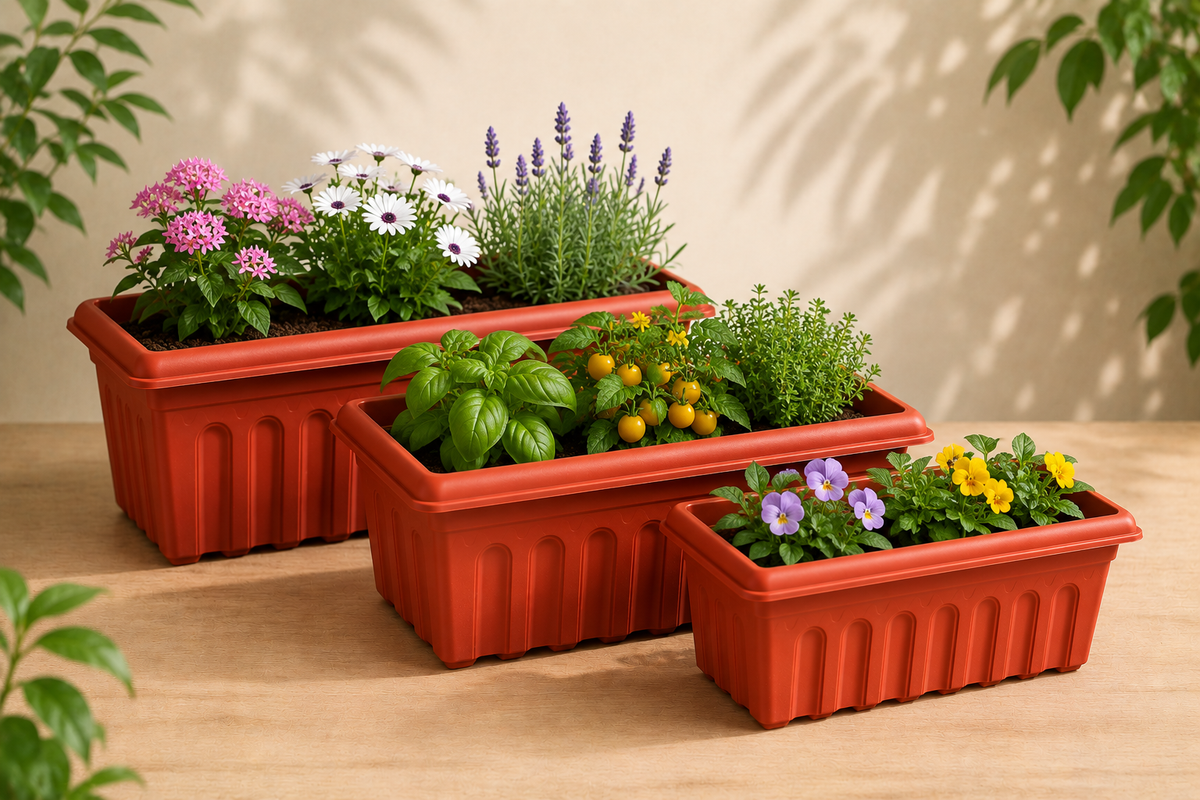 12 Inch Rectangle Planters