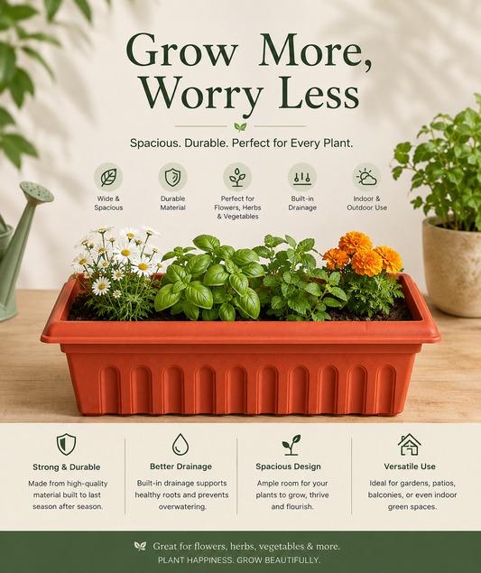 12 Inch Rectangle Planters