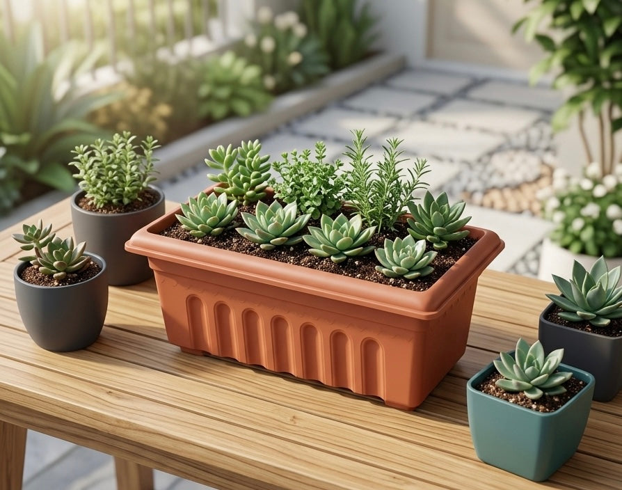 10 Inch Rectangle Planters
